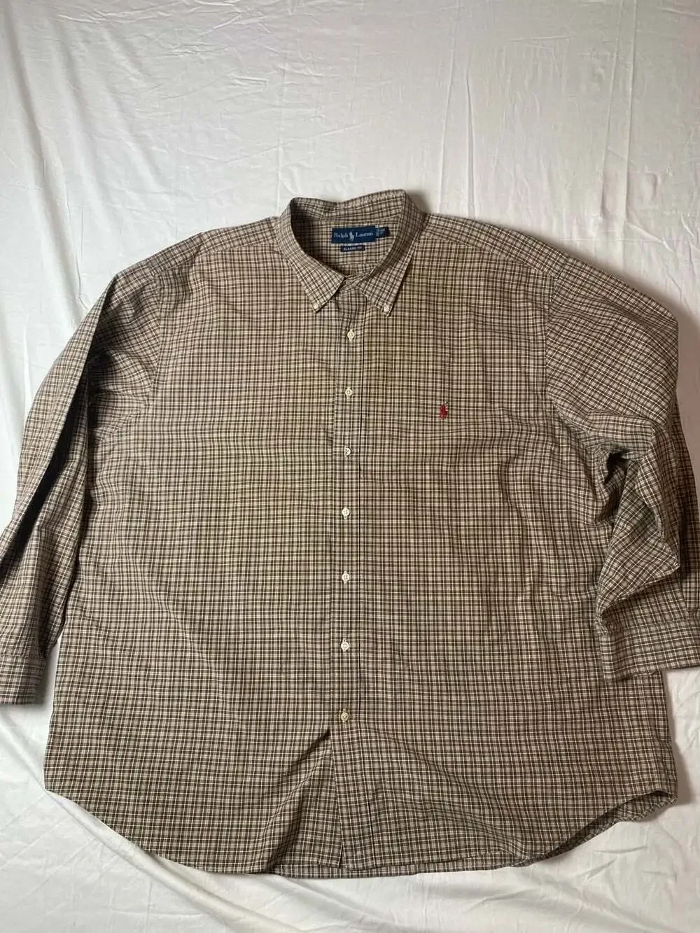 Polo Ralph Lauren Plaid Long Sleeve Button-Down Shirt, Size 3XB (1308)